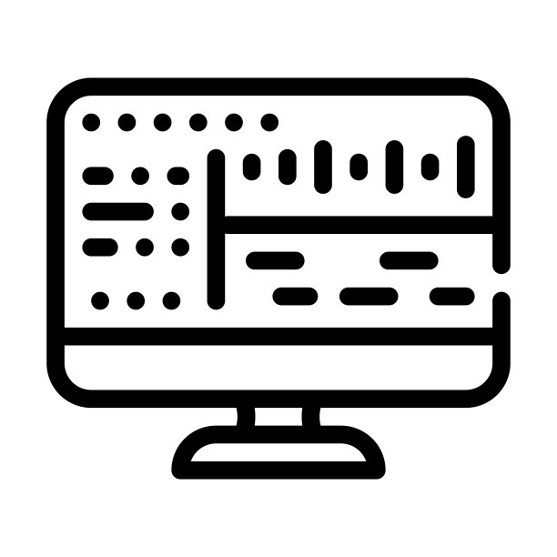 软的音频处理线图标矢量插图图片下载