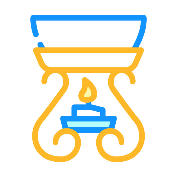 芳香油彩色矢量插图平面图标图片下载