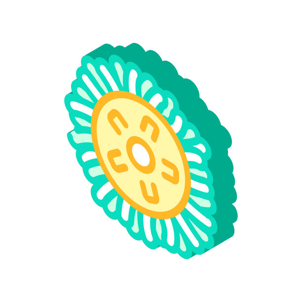 圆盘摩擦表面等距图标矢量插图图片下载