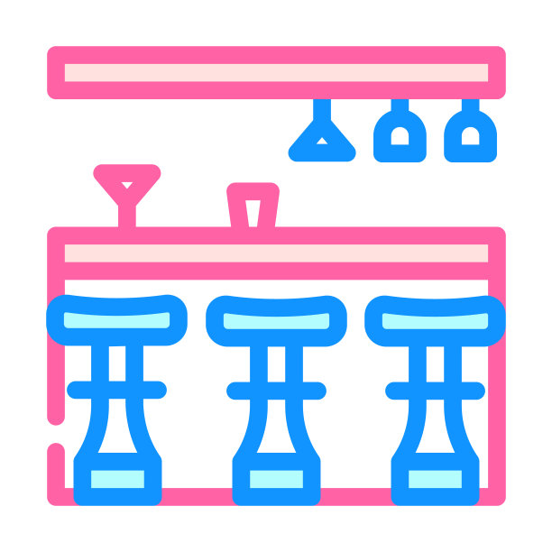 条计数器颜色图标矢量插图平坦图片下载