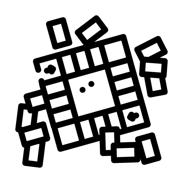 棋盘游戏线图标矢量插图平面图片下载