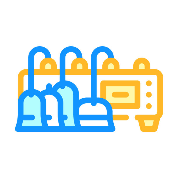 真空按摩器彩色图标矢量插图图片下载