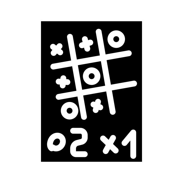 游戏放松字形图标矢量插图图片下载