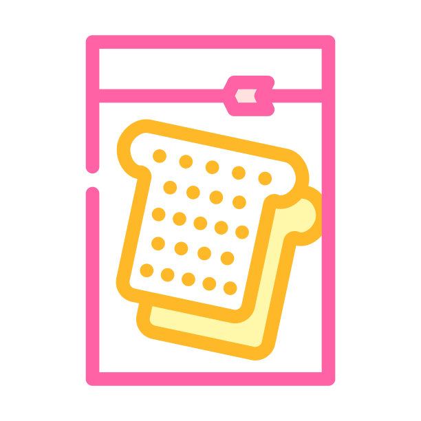 疏散食物颜色图标矢量插图平面图片下载