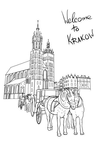 圣玛丽教堂和克拉科夫老城区的主要市场广场。波兰。图片下载