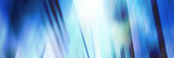 摘要商业现代城市城市未来建筑背景。房地产概念，动态模糊，高层摩天楼立面的玻璃反射，色调蓝色的画面与散景图片下载