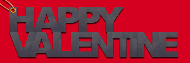 情人节快乐标签概念孤立在红色背景图片下载