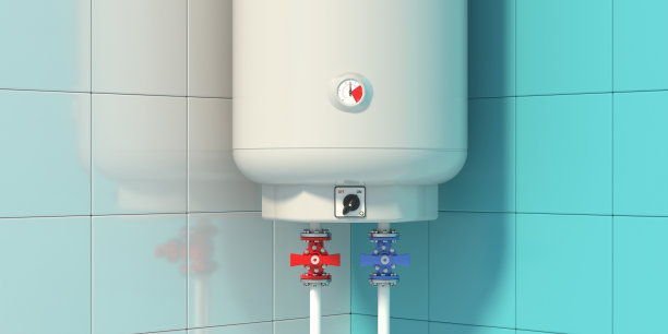 电锅炉、热水器贴在浴室墙上。三维演示图片下载