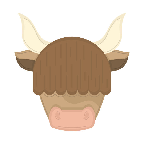 孤立的卡通牛图片下载