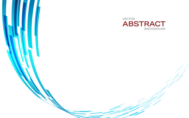 抽象蓝色曲线插图。图片下载