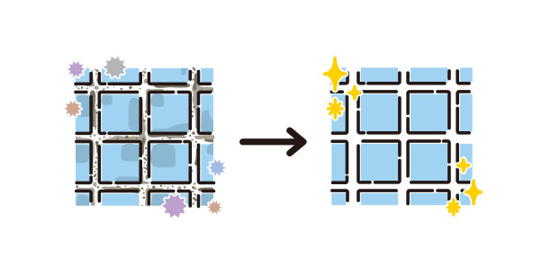 浴:瓷砖上的模具(前后)图片下载