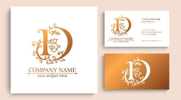 Premium Vector D标志。字母、字母和名片。精英公司的个人标志或标志。矢量设计。图片下载