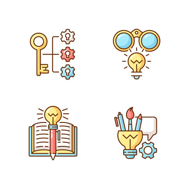 创意思维RGB颜色图标集图片下载