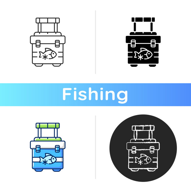 钓鱼冷却器图标图片下载