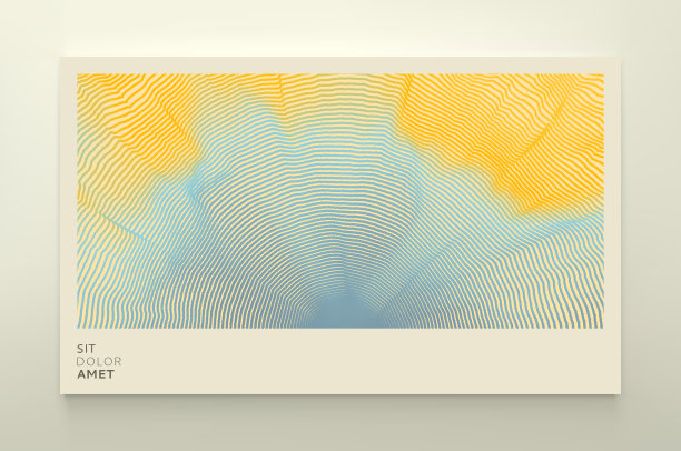 封面设计模板。摘要动态粒子数字波。声波。大数据可视化。为商业，科学或技术的三维矢量插图。图片下载