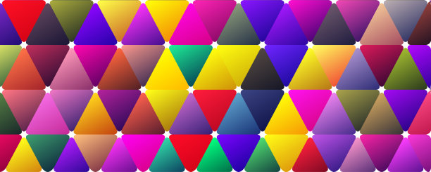 明亮的颜色饱和的穆迪三角形旗帜图片下载