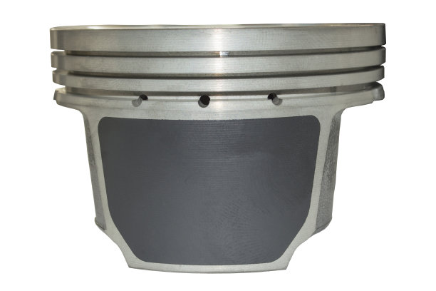 侧视图的新活塞在一个白色的背景。隔离。图片下载