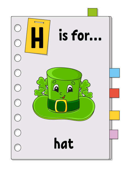 儿童的ABC游戏。单词和字母。为了学英语而学单词。卡通人物。颜色向量插图。图片下载