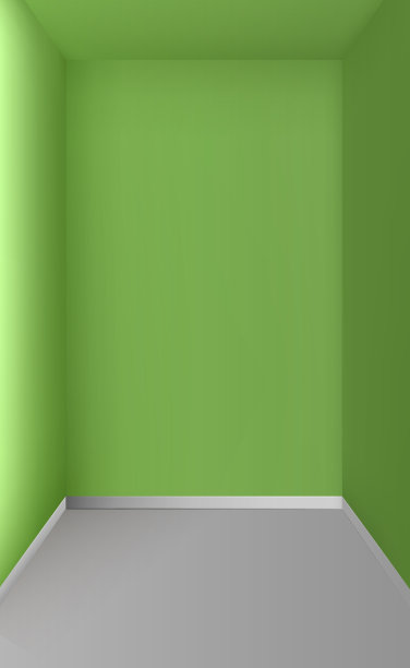 绿色全景工作室背景与白色辉光图片下载