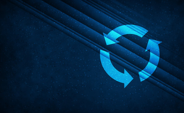 刷新图标自然天光抽象深蓝色背景条纹图案插图图片下载