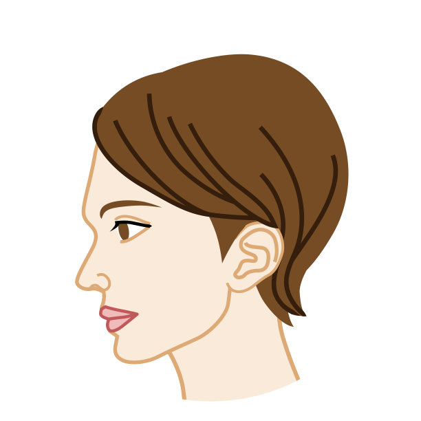 女人的脸-侧面视图图片下载