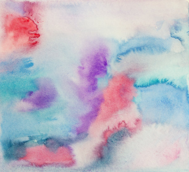 水彩彩色纹理背景。手绘水彩抽象。粉色紫色蓝色模糊水彩背景。图片下载