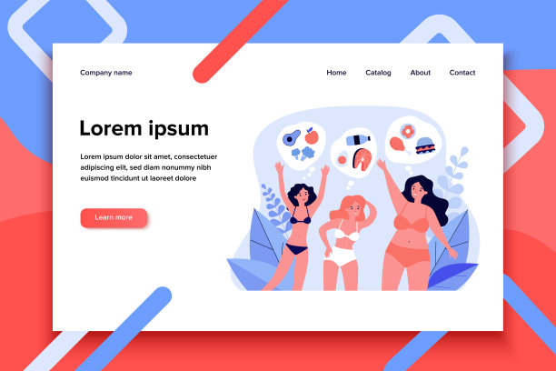 穿着比基尼、饮食不同的漂亮年轻女人图片下载