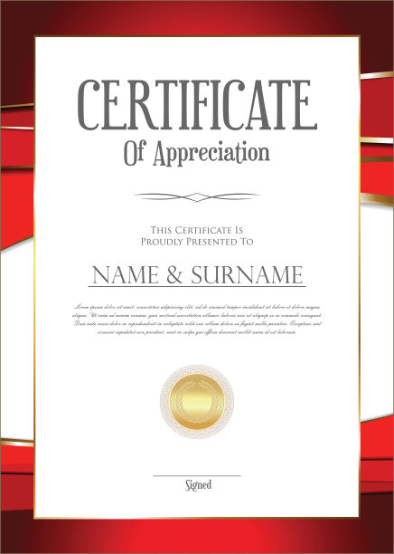 证书或文凭复古复古的设计模板图片下载