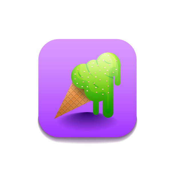 冰淇淋，快餐甜标志矢量符号图标设计风格图片下载