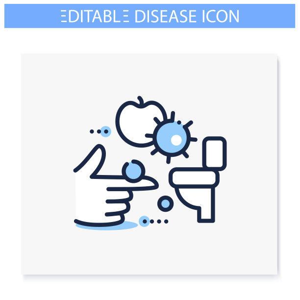 食物感染线图标。可编辑的图片图片下载