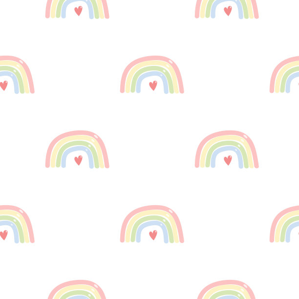 彩虹无缝模式。矢量彩色插图。图片下载