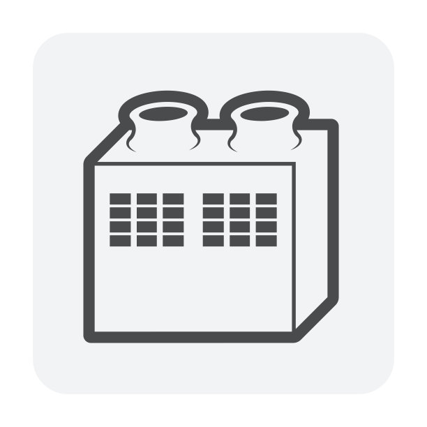 冷却塔矢量图标设计图片下载