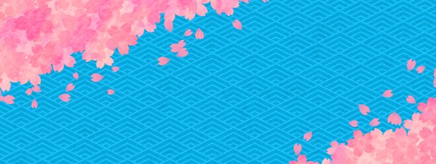 日本传统图案和樱花背景图片下载