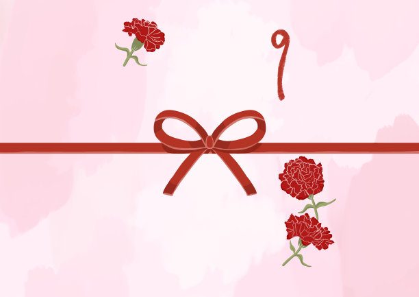 可爱的纸质母亲节康乃馨图片下载