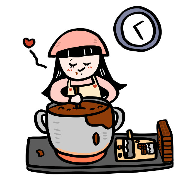 巧克力手工制作的女孩切融化的情人节情人节图片下载