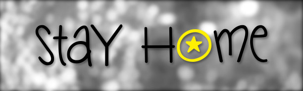 待在家里舒适的横幅与文字，排版，拯救你在流行时期图片下载