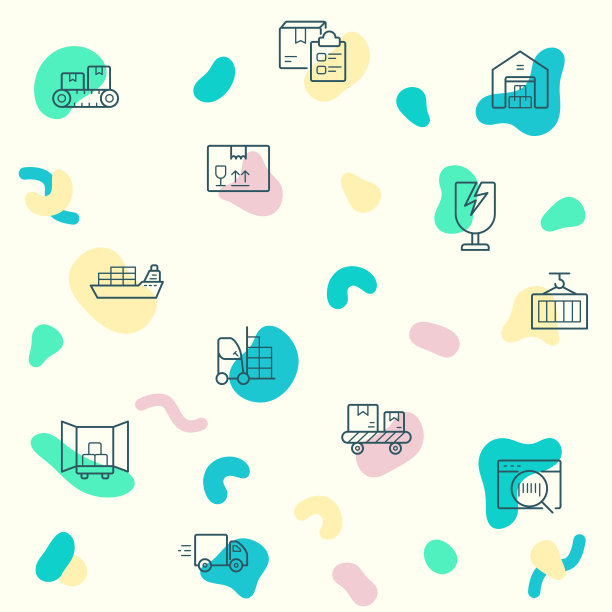 以物流、配送、营火、箱包、购物、商业、零售、贸易、商品、集装箱、车辆、卡车等为主题的模式。图片下载