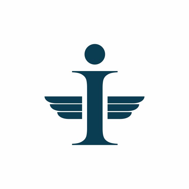 我首字母与翼矢量标志模板为企业品牌图片下载