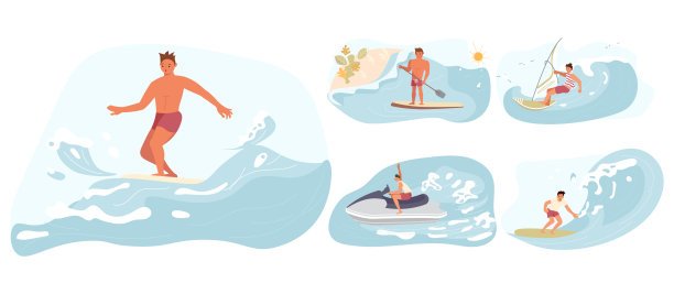 一套水上运动活动图片下载