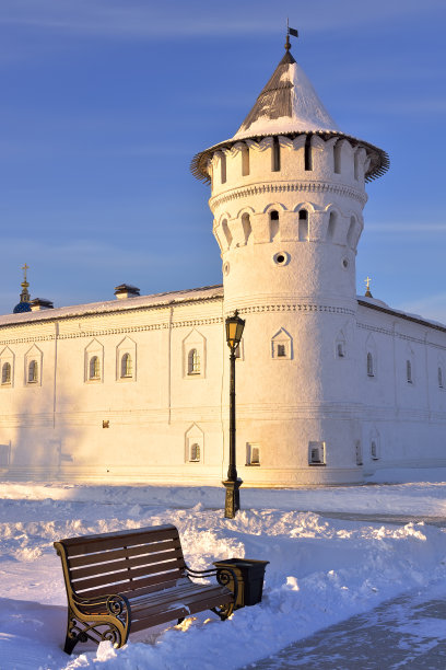 冬季的托博尔斯克克里姆林宫图片下载