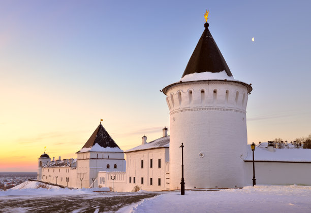 冬季的托博尔斯克克里姆林宫图片下载