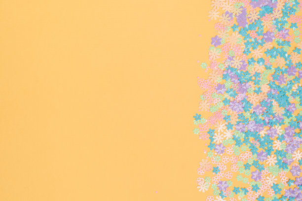 五彩纸屑花的背景与文字的地方图片下载