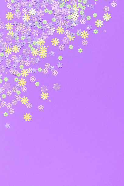 五彩纸屑花的背景与文字的地方图片下载