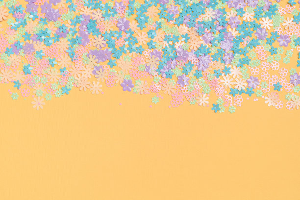 五彩纸屑花的背景与文字的地方图片下载