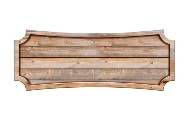 木制的标识板孤立在白色的背景上图片下载