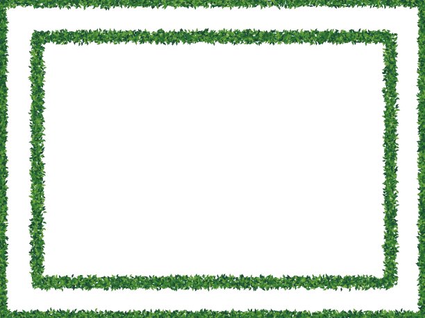 抽象叶框架和白色背景，插图图像图片下载