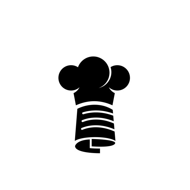纸质厨师帽标志。概念厨师食谱矢量平面插图设计适合图标web和餐厅标志图片下载