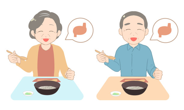 老年人吃粥即对胃好(无行)图片下载