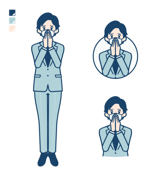 简单的西装商人面具_不安图片下载