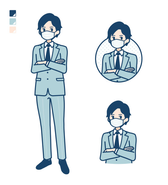 简单西装商人mask_relax姿势图片下载